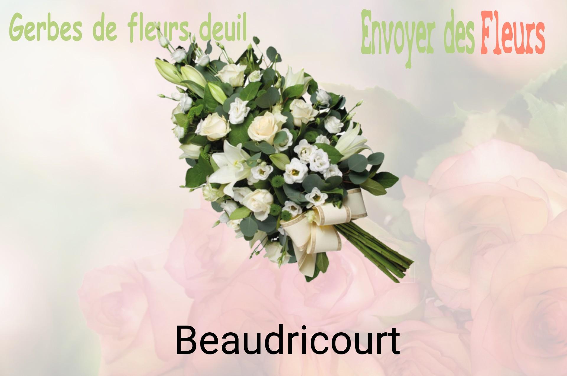 Gerbe de fleurs de deuil livrée à Beaudricourt